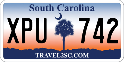 SC license plate XPU742