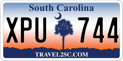SC license plate XPU744