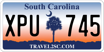 SC license plate XPU745