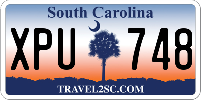 SC license plate XPU748