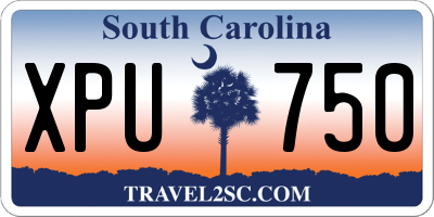 SC license plate XPU750