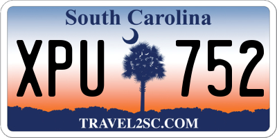SC license plate XPU752