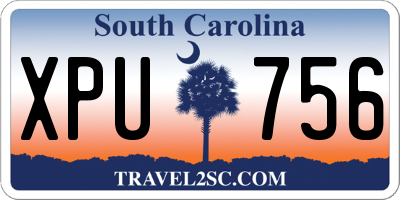 SC license plate XPU756