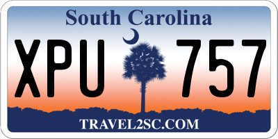 SC license plate XPU757