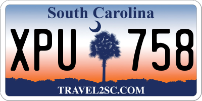 SC license plate XPU758