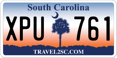 SC license plate XPU761