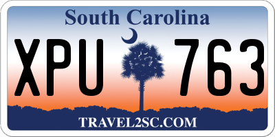 SC license plate XPU763