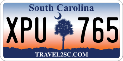 SC license plate XPU765