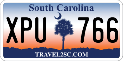 SC license plate XPU766