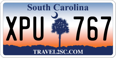 SC license plate XPU767