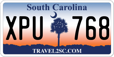 SC license plate XPU768