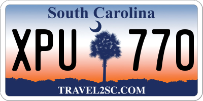 SC license plate XPU770