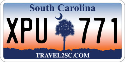 SC license plate XPU771