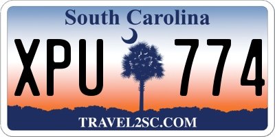 SC license plate XPU774