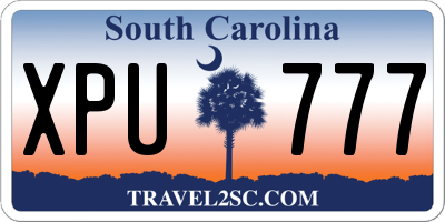 SC license plate XPU777