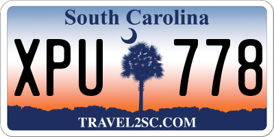 SC license plate XPU778