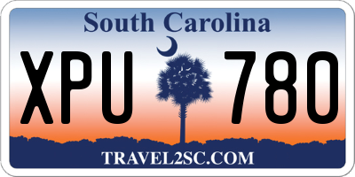 SC license plate XPU780