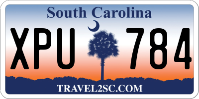 SC license plate XPU784
