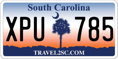 SC license plate XPU785