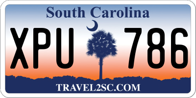 SC license plate XPU786