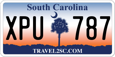 SC license plate XPU787