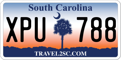 SC license plate XPU788
