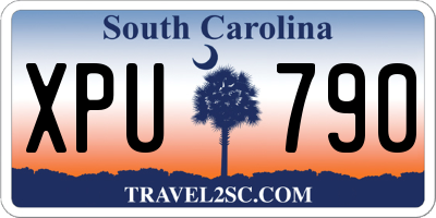 SC license plate XPU790
