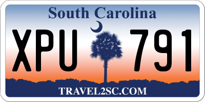 SC license plate XPU791