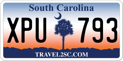 SC license plate XPU793