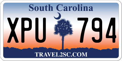 SC license plate XPU794