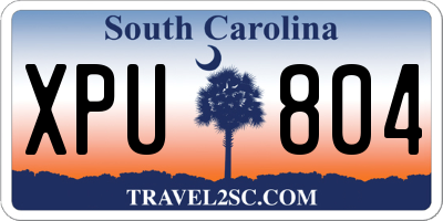 SC license plate XPU804