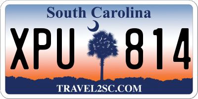 SC license plate XPU814