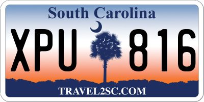 SC license plate XPU816