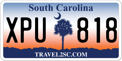 SC license plate XPU818