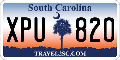 SC license plate XPU820