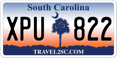 SC license plate XPU822