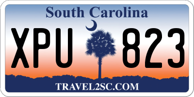 SC license plate XPU823