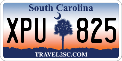 SC license plate XPU825
