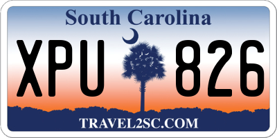SC license plate XPU826