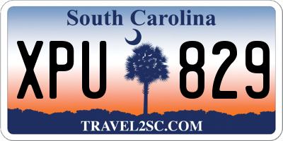 SC license plate XPU829
