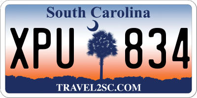 SC license plate XPU834