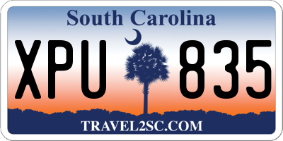 SC license plate XPU835