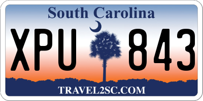 SC license plate XPU843