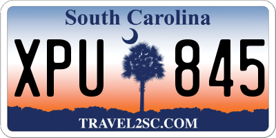 SC license plate XPU845