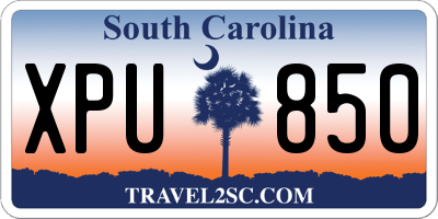 SC license plate XPU850
