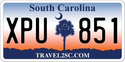 SC license plate XPU851