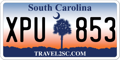 SC license plate XPU853