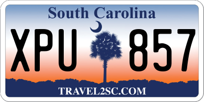 SC license plate XPU857
