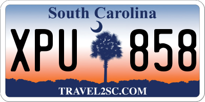 SC license plate XPU858