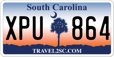 SC license plate XPU864